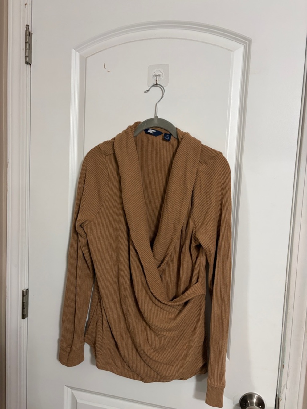 Cable Rib Drape Sweater - Camel